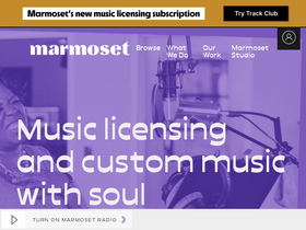 'marmosetmusic.com' screenshot