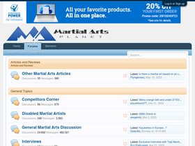 'martialartsplanet.com' screenshot