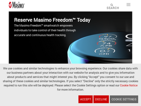 'masimo.com' screenshot