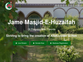 'masjidhuzaifah.com' screenshot