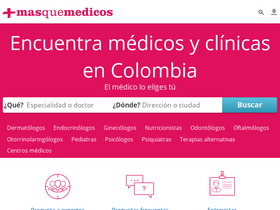 'masquemedicos.co' screenshot