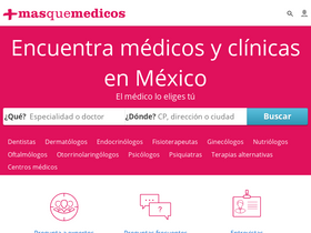 'masquemedicos.mx' screenshot
