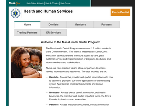 'masshealth-dental.net' screenshot