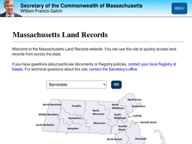 'masslandrecords.com' screenshot