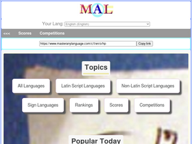 'masteranylanguage.com' screenshot