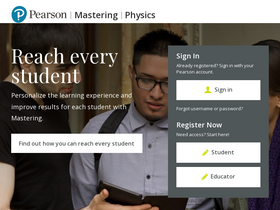 'masteringphysics.com' screenshot