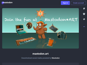 'mastodon.art' screenshot