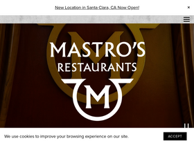 'mastrosrestaurants.com' screenshot