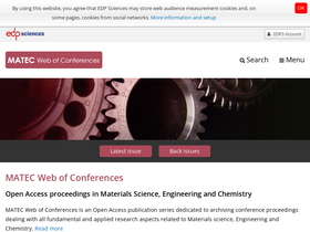 'matec-conferences.org' screenshot