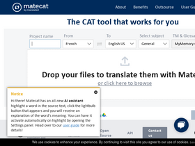 'matecat.com' screenshot