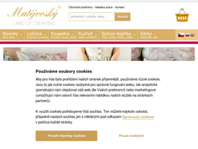 'matejovsky-povleceni.cz' screenshot