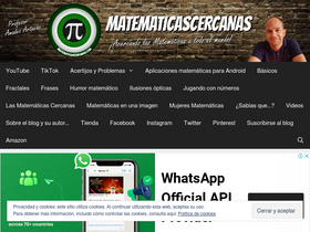 'matematicascercanas.com' screenshot