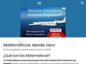 'matematicasdesdecero.com' screenshot