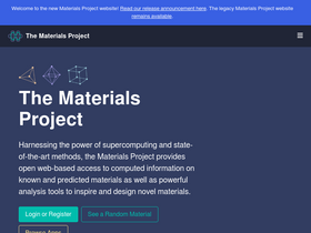 'materialsproject.org' screenshot