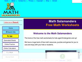 'math-salamanders.com' screenshot