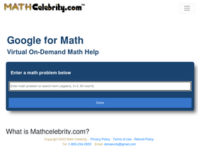 'mathcelebrity.com' screenshot