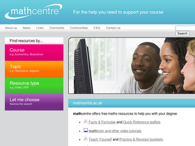 'mathcentre.ac.uk' screenshot