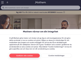 'mathem.se' screenshot