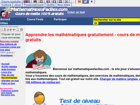 'mathematiquesfaciles.com' screenshot