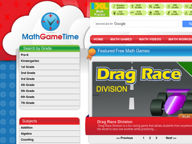 'mathgametime.com' screenshot