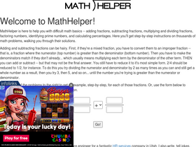 'mathhelper.us' screenshot