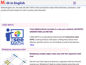 'mathinenglish.com' screenshot