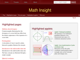 'mathinsight.org' screenshot