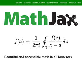 'mathjax.org' screenshot