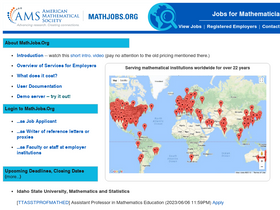 'mathjobs.org' screenshot