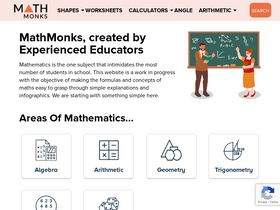 'mathmonks.com' screenshot