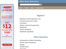 'mathopenref.com' screenshot