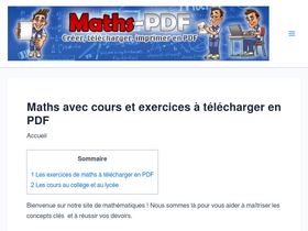 'maths-pdf.fr' screenshot