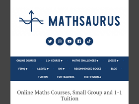 'mathsaurus.com' screenshot