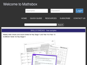 'mathsbox.org.uk' screenshot