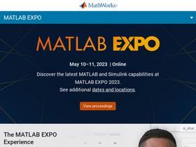 'matlabexpo.com' screenshot
