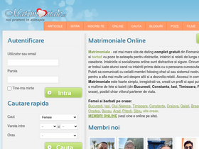 'matrimoniale.ro' screenshot