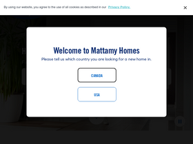 'mattamyhomes.com' screenshot