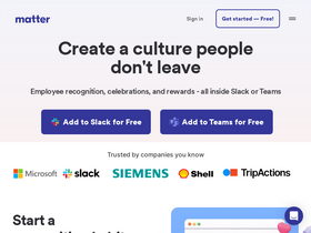'matterapp.com' screenshot