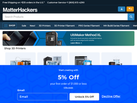 'matterhackers.com' screenshot
