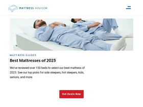 'mattressadvisor.com' screenshot