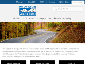 'mavehiclecheck.com' screenshot