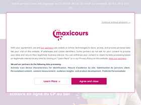 'maxicours.com' screenshot