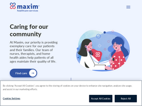 'maximhealthcare.com' screenshot
