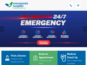 'mayapadahospital.com' screenshot