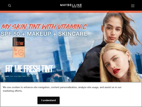 'maybelline.co.in' screenshot
