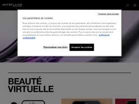 'maybelline.fr' screenshot