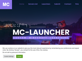 'mc-launcher.com' screenshot