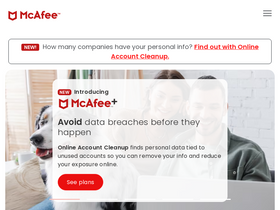 'mcafee.com' screenshot