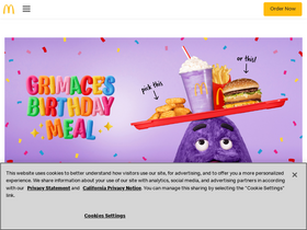 'mcdonalds.com' screenshot