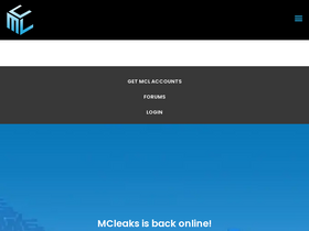 'mcleaks.net' screenshot